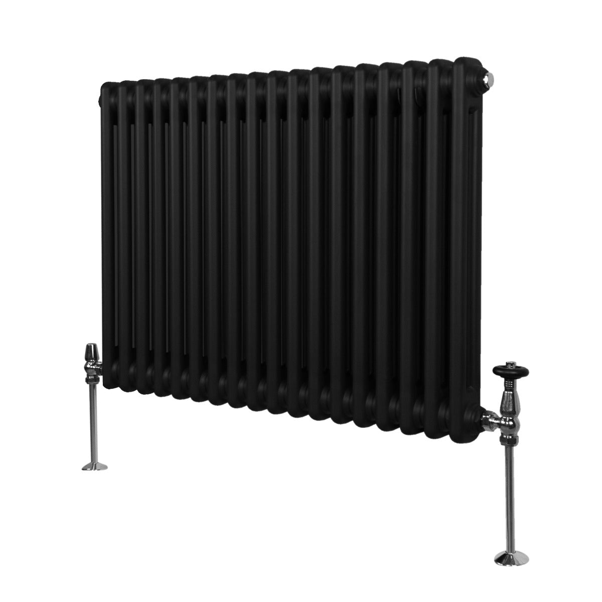 Traditionell 2-kolumns radiator - 600 x 832 mm - Svart