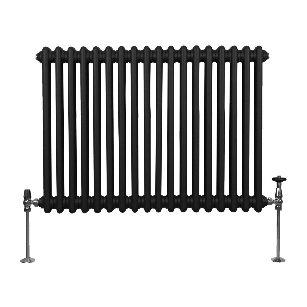 Traditionell 2-kolumns radiator - 600 x 832 mm - Svart