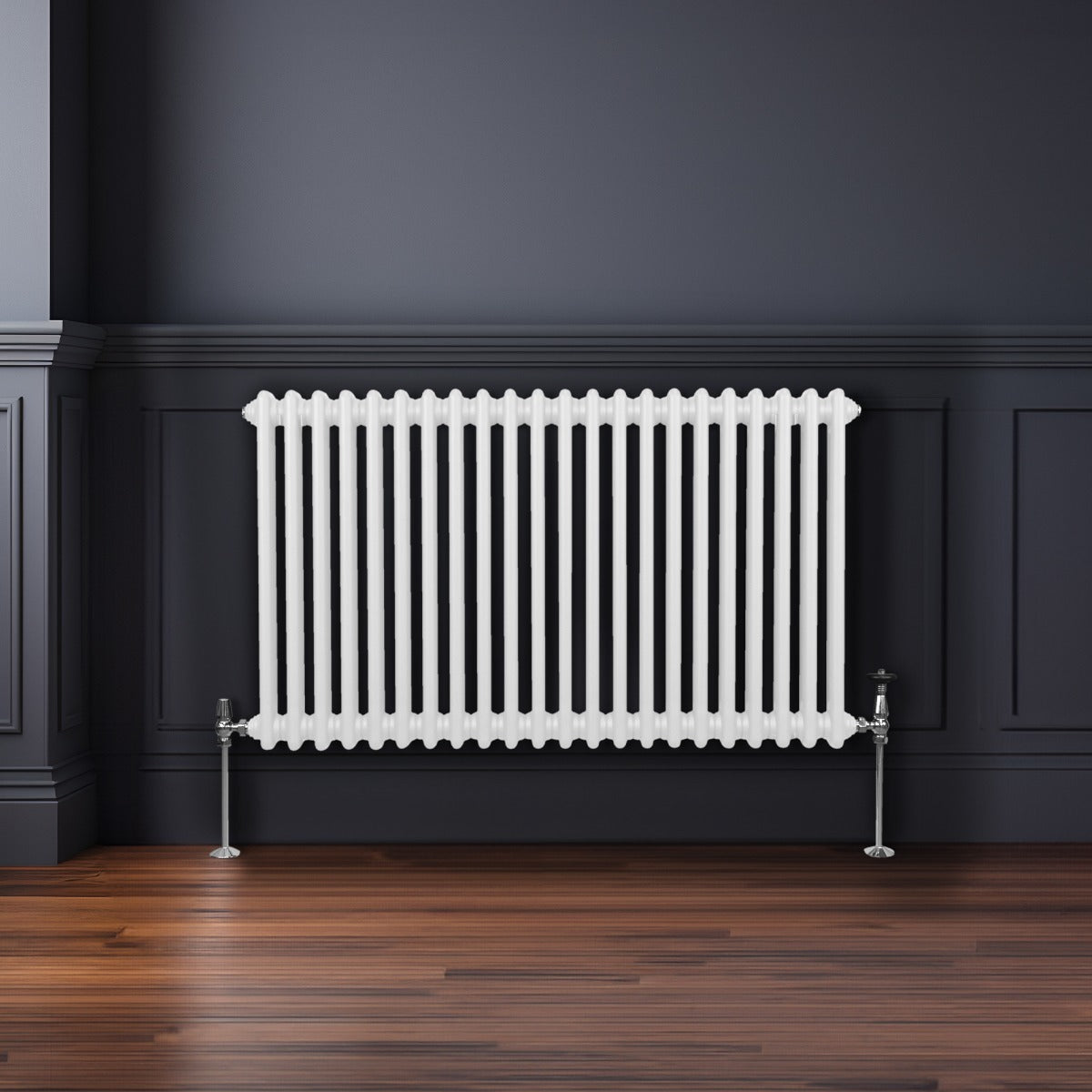 Traditionell 2-kolumns radiator - 600 x 1012 mm – Vit