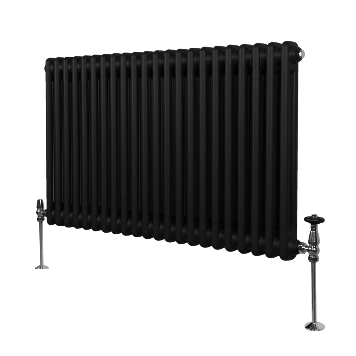 Traditionell 2-kolumns radiator - 600 x 1012 mm – Svart
