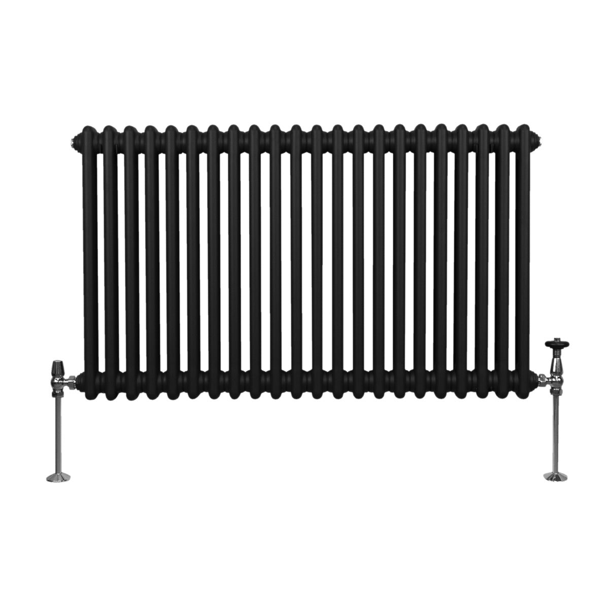 Traditionell 2-kolumns radiator - 600 x 1012 mm – Svart