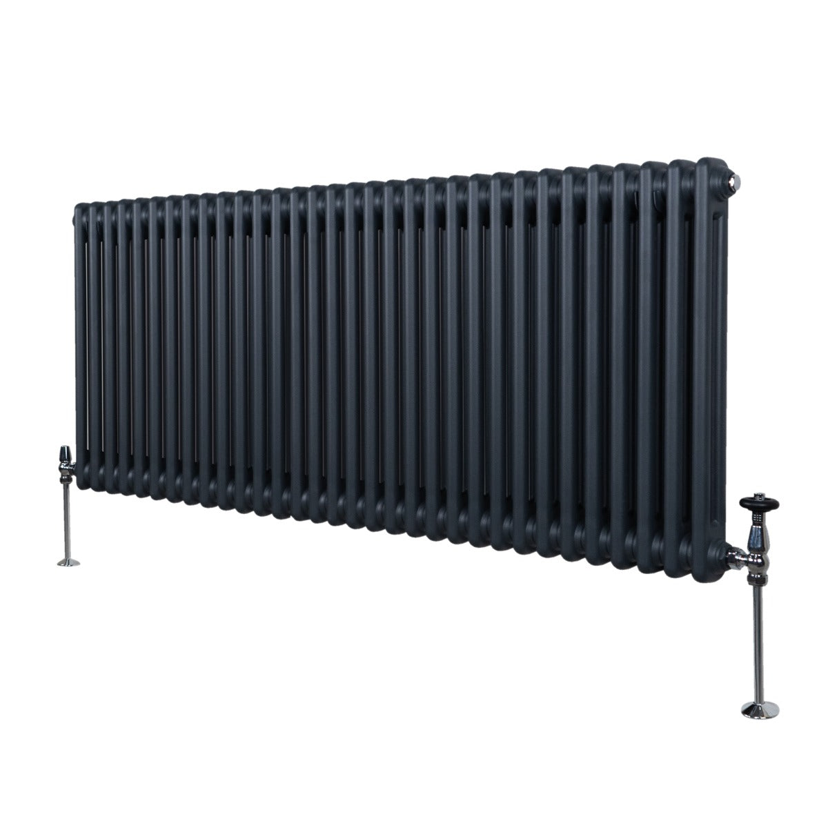 Traditionell 2-kolumns radiator - 600 x 1462 mm – Antracitgrå