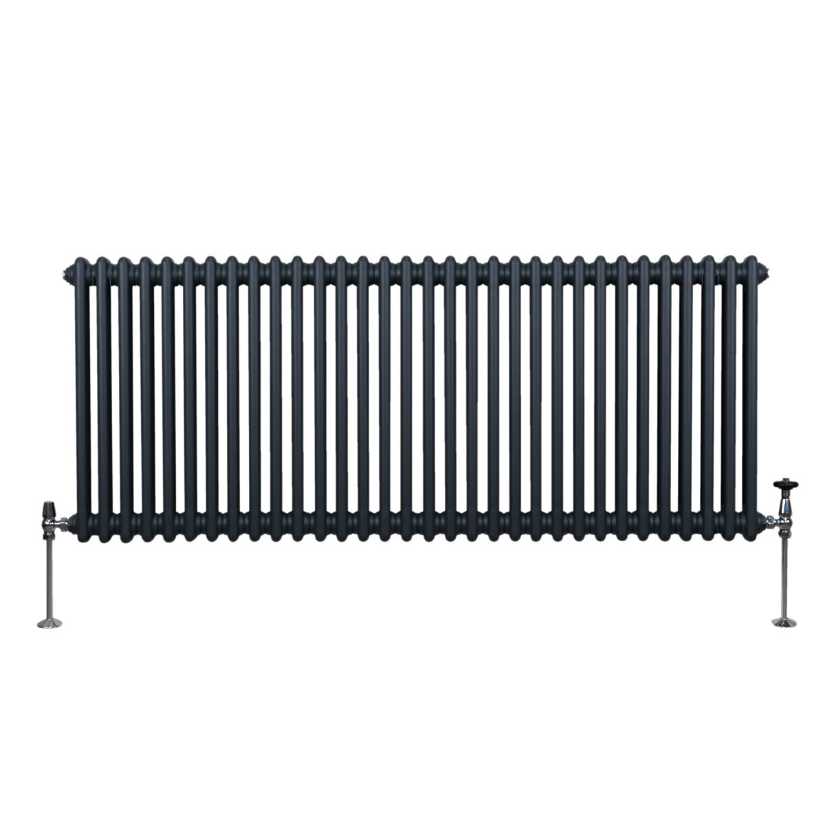Traditionell 2-kolumns radiator - 600 x 1462 mm – Antracitgrå