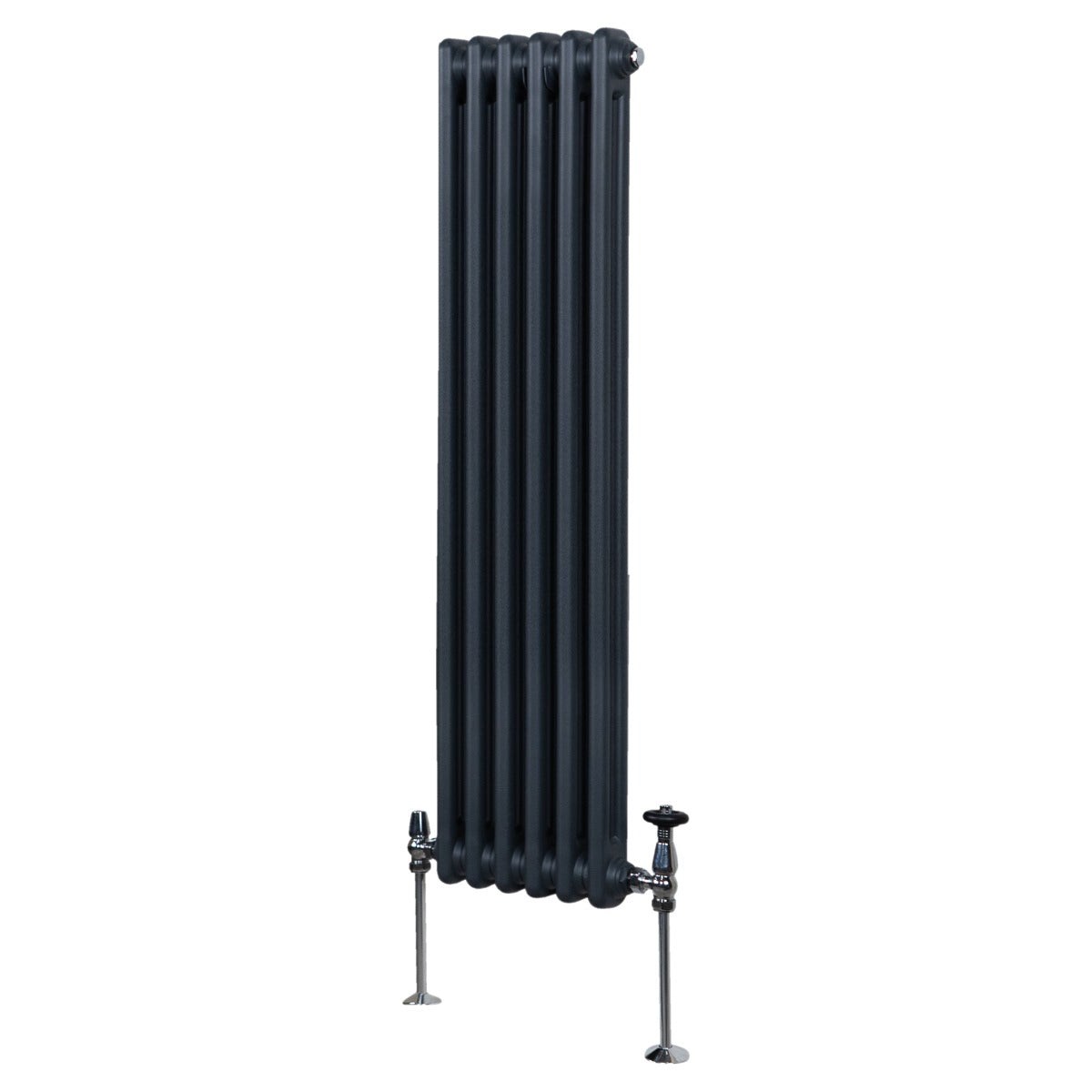 Traditionell 2-kolumns radiator - 1500 x 292 mm – Antracitgrå
