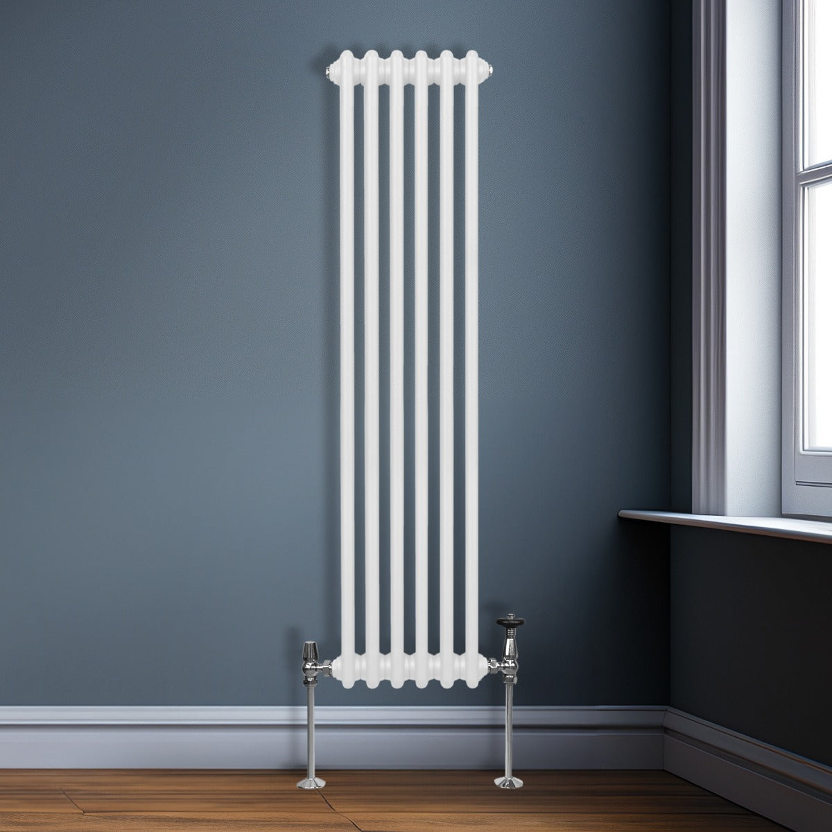 Traditionell 2-kolumns radiator - 1500 x 292 mm – Vit