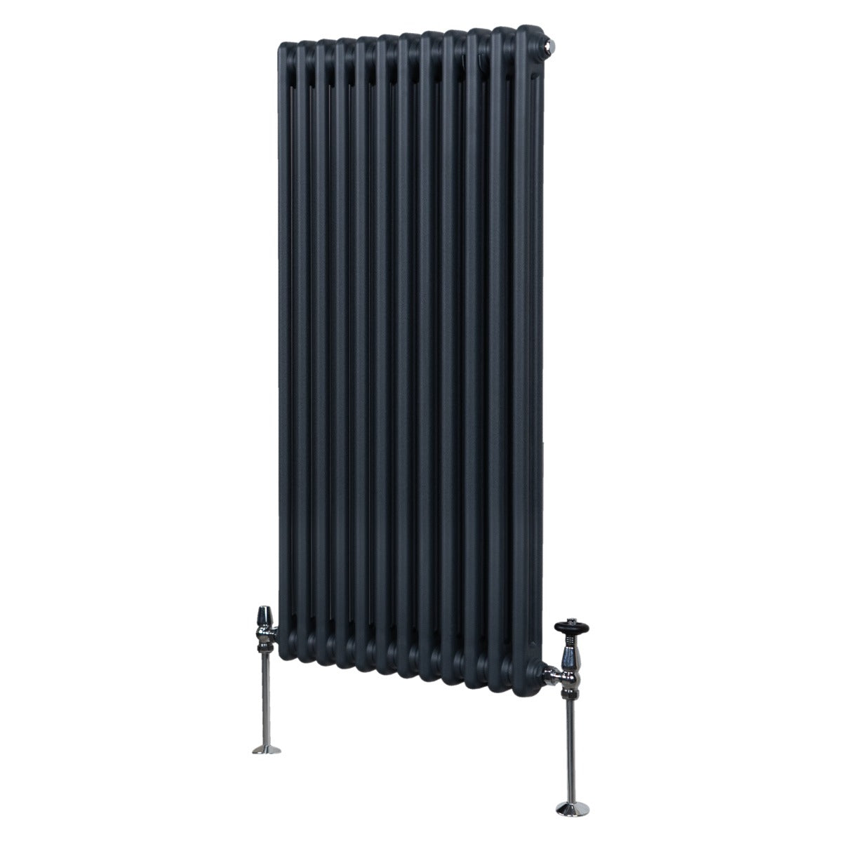Traditionell 2-kolumns radiator - 1500 x 562 mm – Antracitgrå