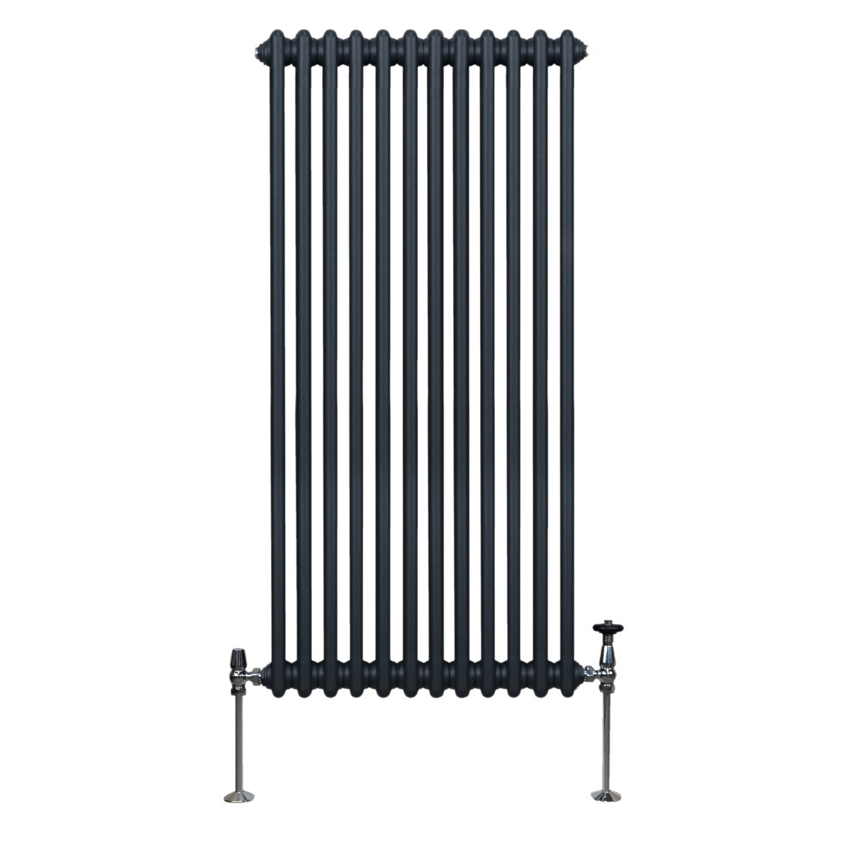 Traditionell 2-kolumns radiator - 1500 x 562 mm – Antracitgrå