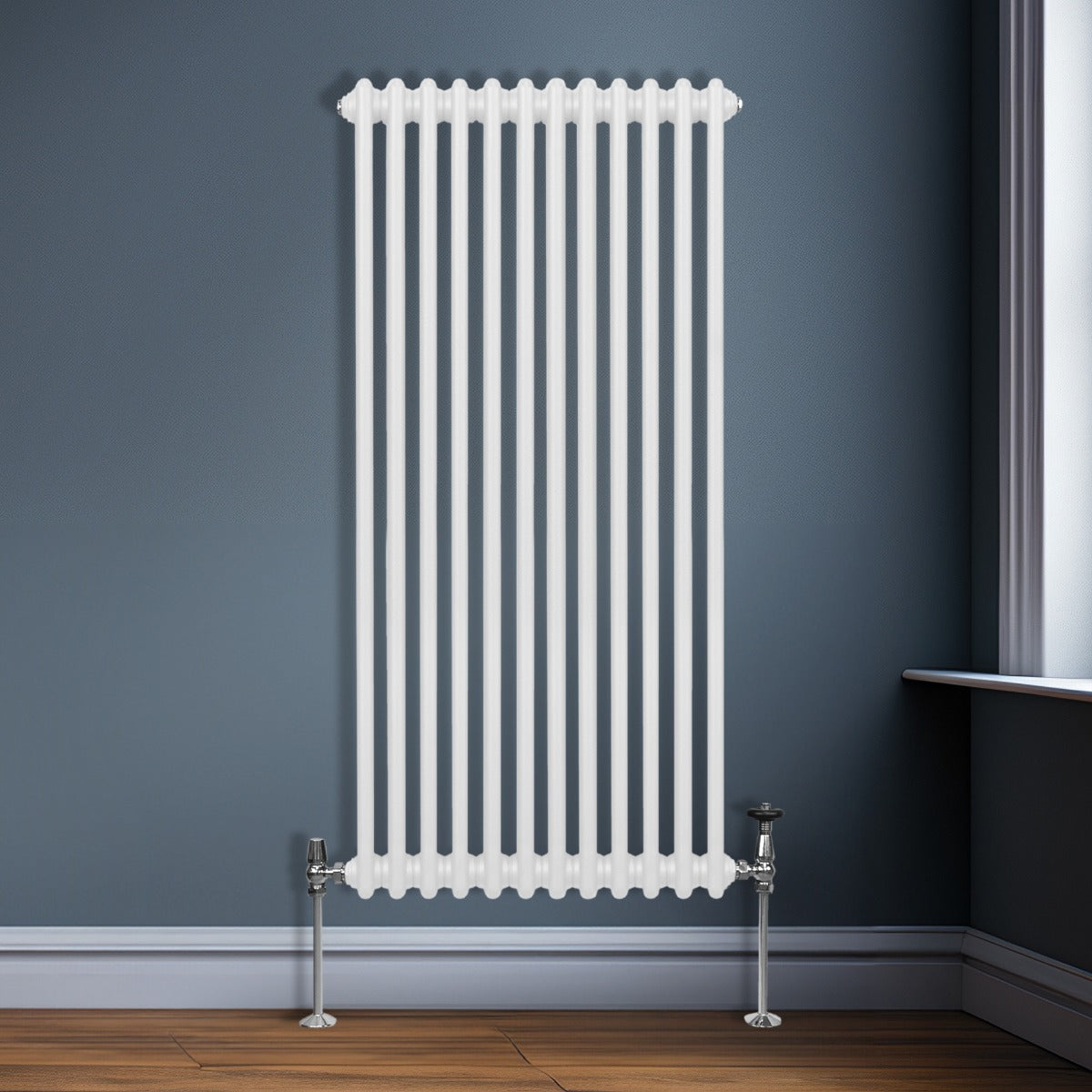 Traditionell 2-kolumns radiator - 1500 x 562 mm – Vit