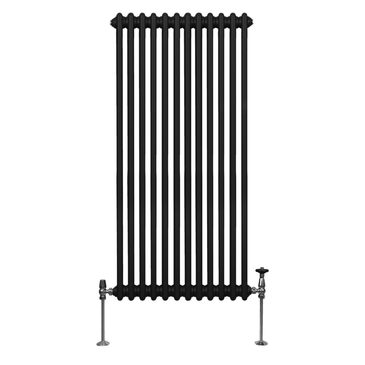Traditionell 2-kolumns radiator - 1500 x 562 mm – Svart