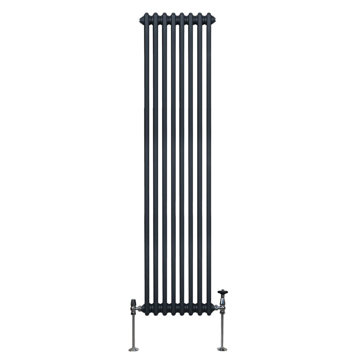 Traditionell 2-kolumns radiator - 1800 x 382 mm – Antracitgrå