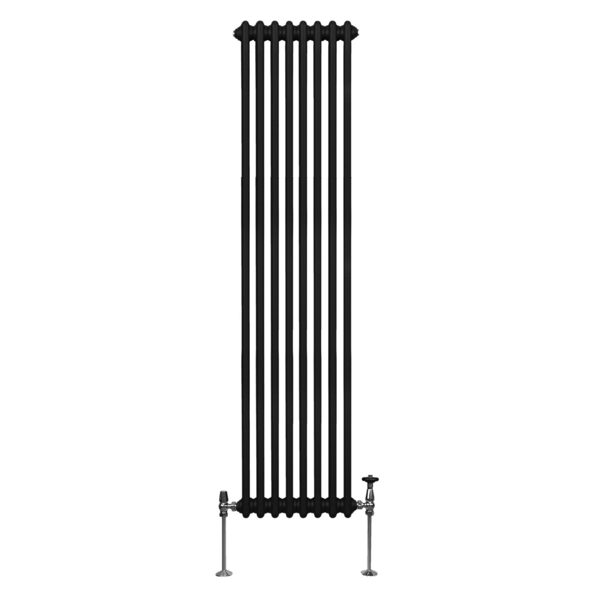 Traditionell 2-kolumns radiator - 1800 x 382 mm – Svart