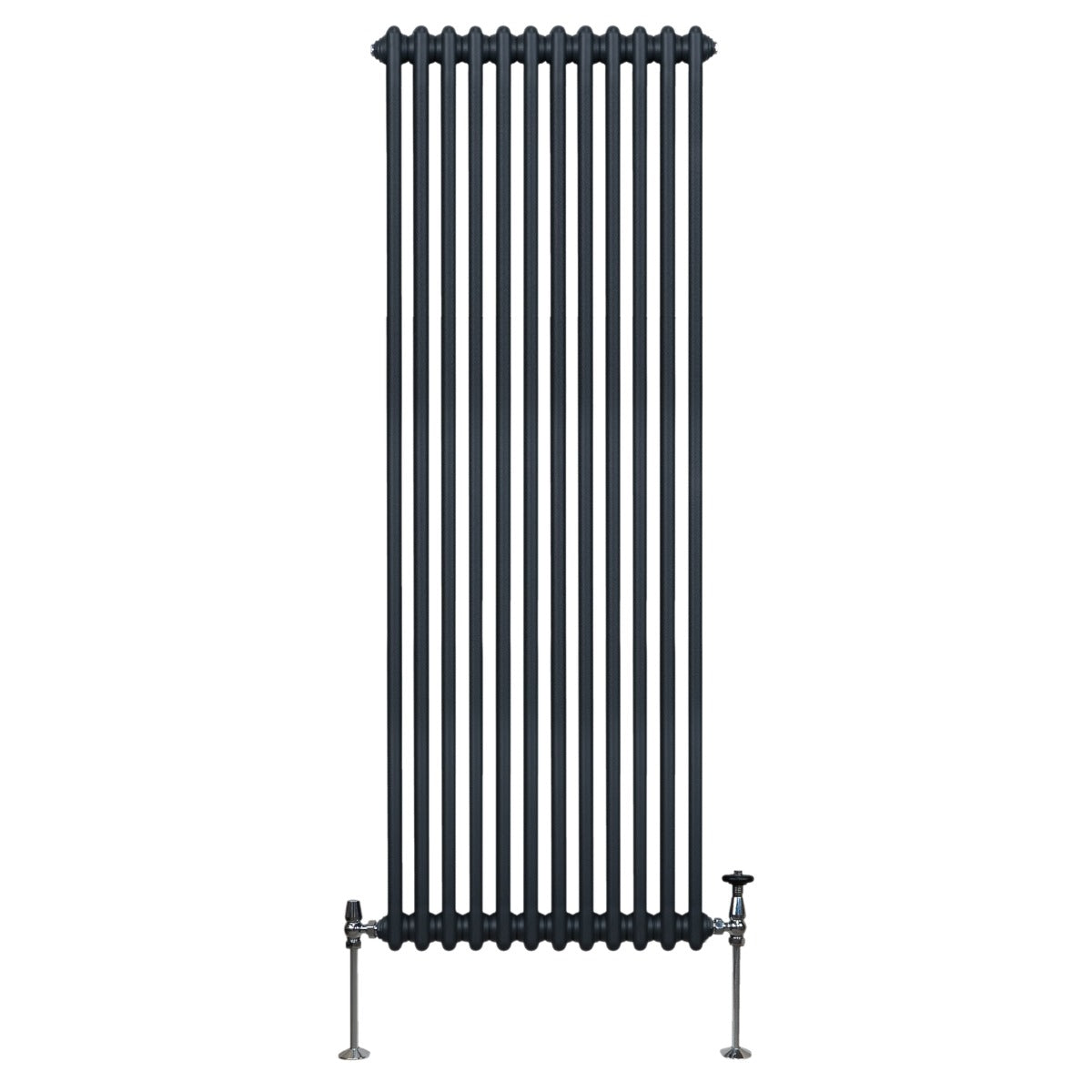 Traditionell 2-kolumns radiator - 1800 x 562 mm – Antracitgrå