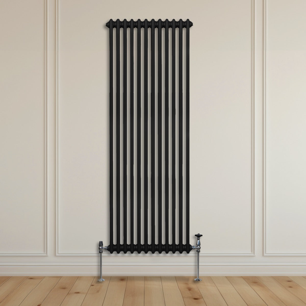 Traditionell 2-kolumns radiator - 1800 x 562 mm – Svart