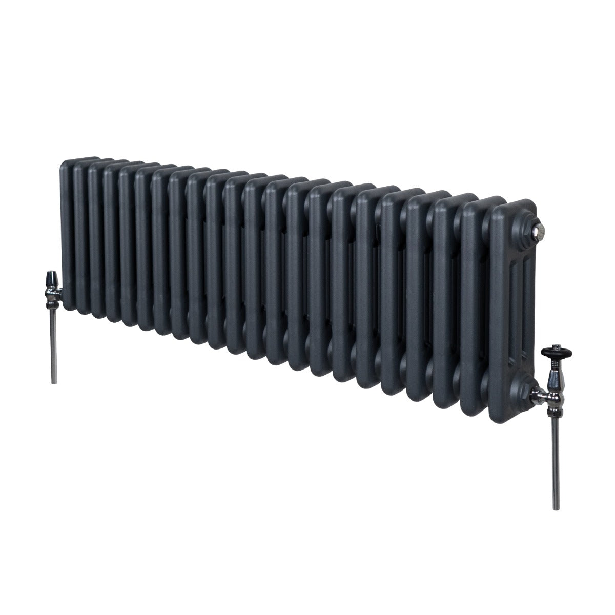 Traditionell 3-kolumns radiator - 300 x 1012 mm – Antracitgrå