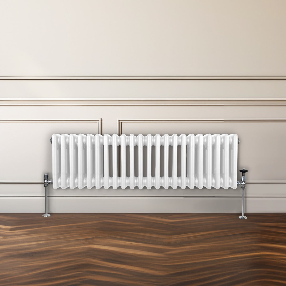 Traditionell 3-kolumns radiator - 300 x 1012 mm – Vit