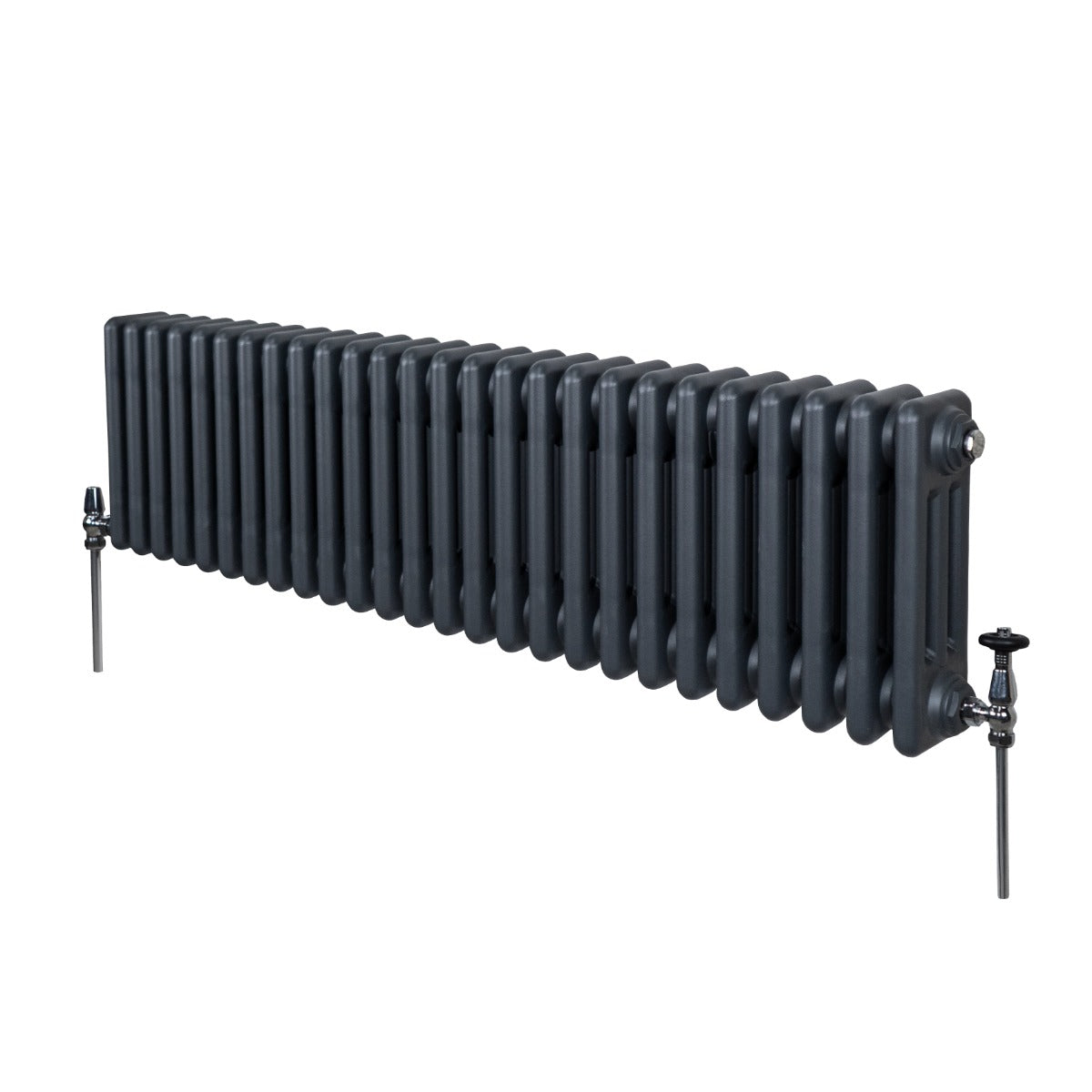 Traditionell 3-kolumns radiator - 300 x 1192 mm – Antracitgrå