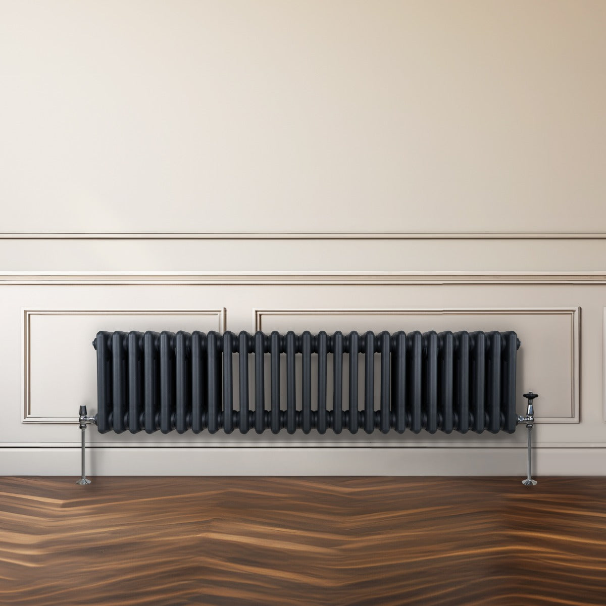 Traditionell 3-kolumns radiator - 300 x 1192 mm – Antracitgrå