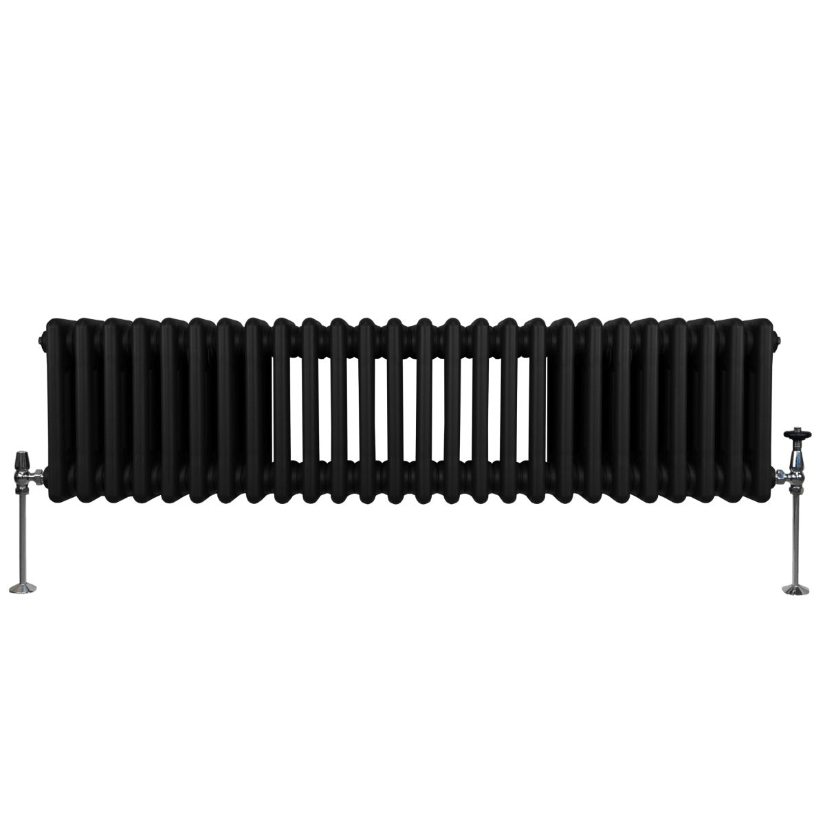 Traditionell 3-kolumns radiator - 300 x 1192 mm – Svart
