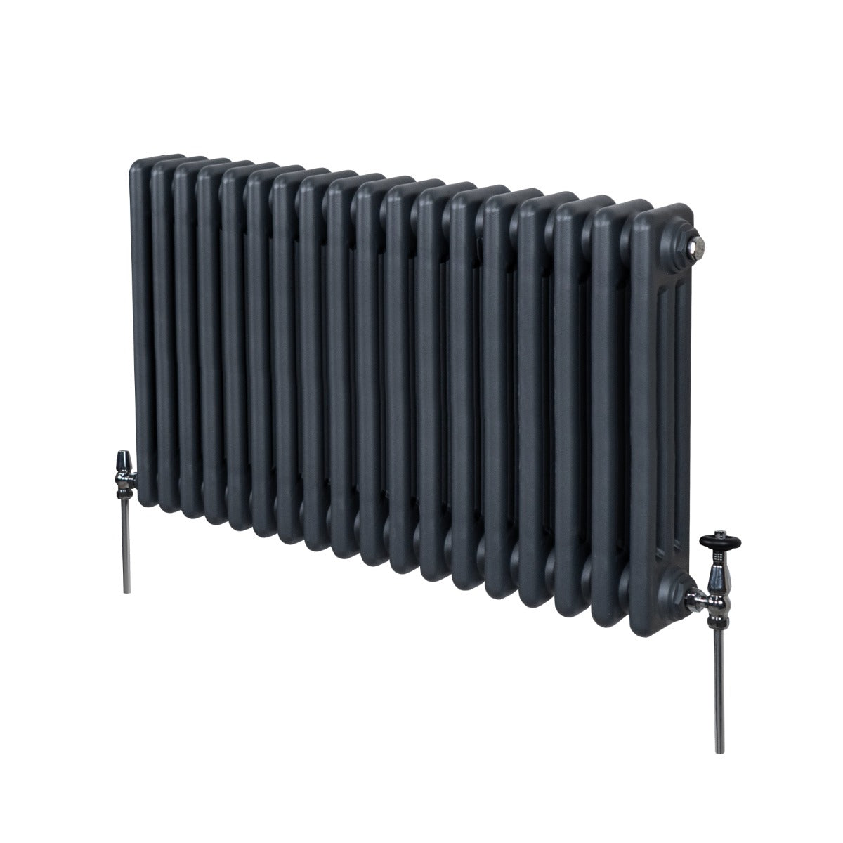 Traditionell 3-kolumns radiator - 600 x 832 mm – Antracitgrå