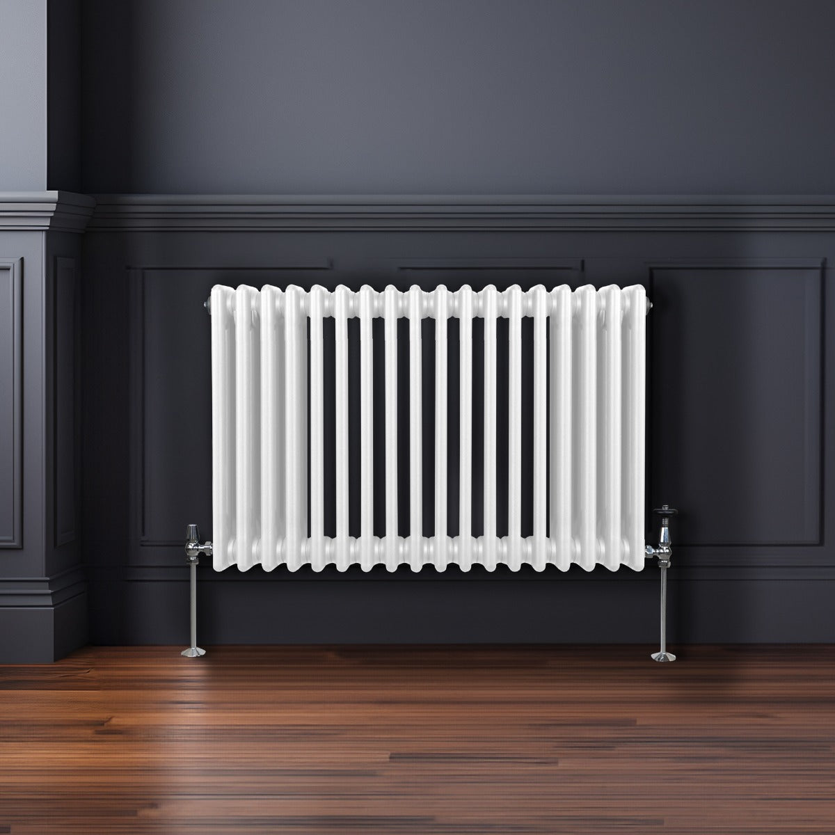 Traditionell 3-kolumns radiator - 600 x 832 mm – Vit