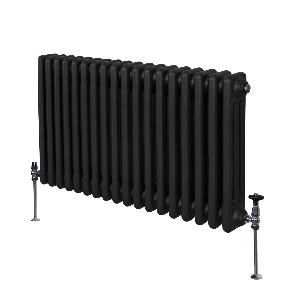 Traditionell 3-kolumns radiator - 600 x 832 mm – Svart