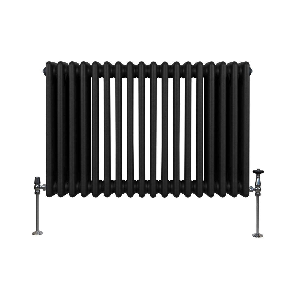 Traditionell 3-kolumns radiator - 600 x 832 mm – Svart