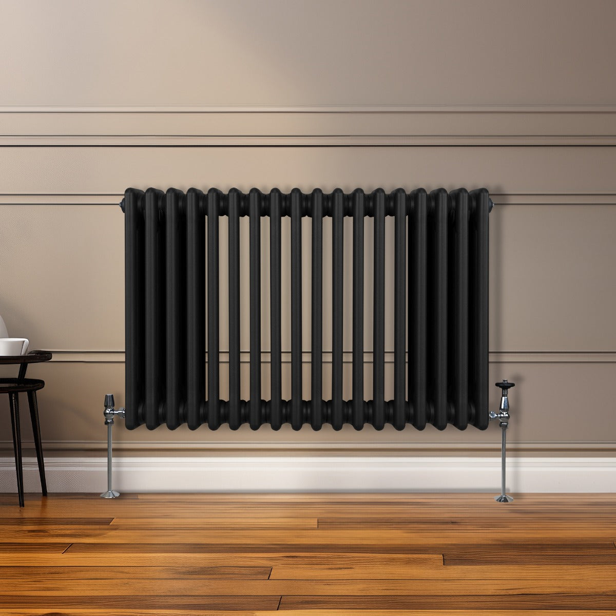 Traditionell 3-kolumns radiator - 600 x 832 mm – Svart