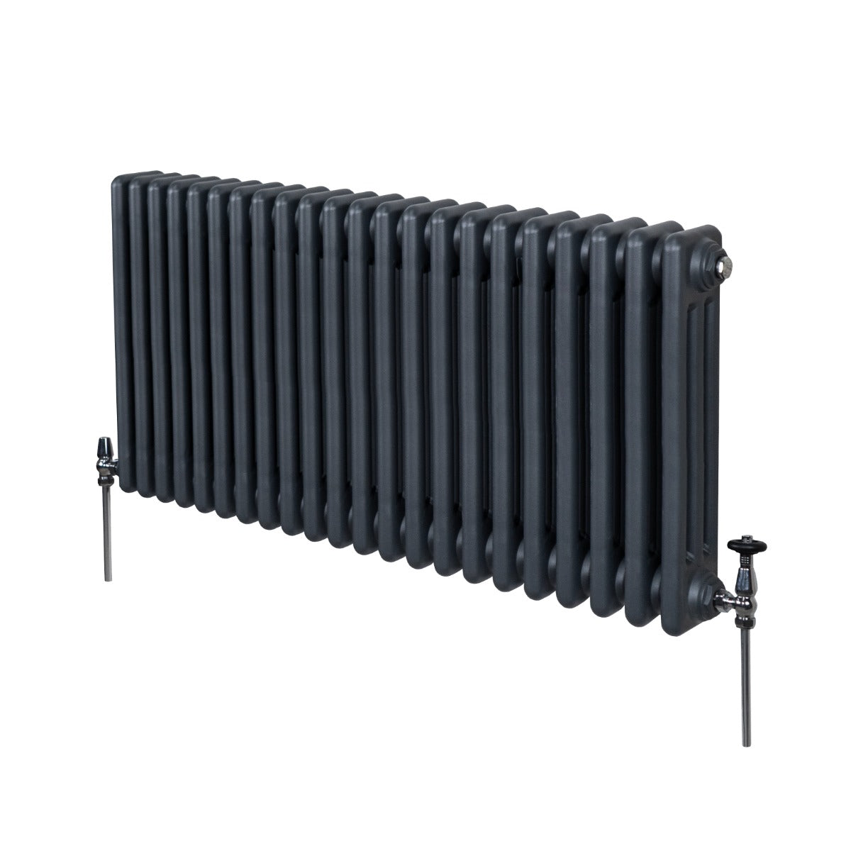 Traditionell 3-kolumns radiator - 600 x 1012 mm – Antracitgrå