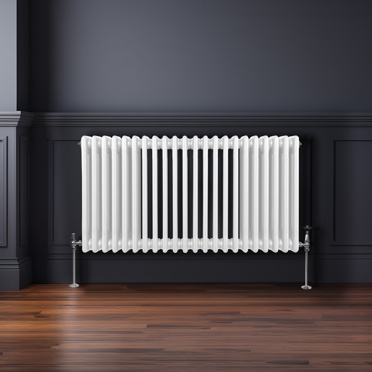 Traditionell 3-kolumns radiator - 600 x 1012 mm – Vit