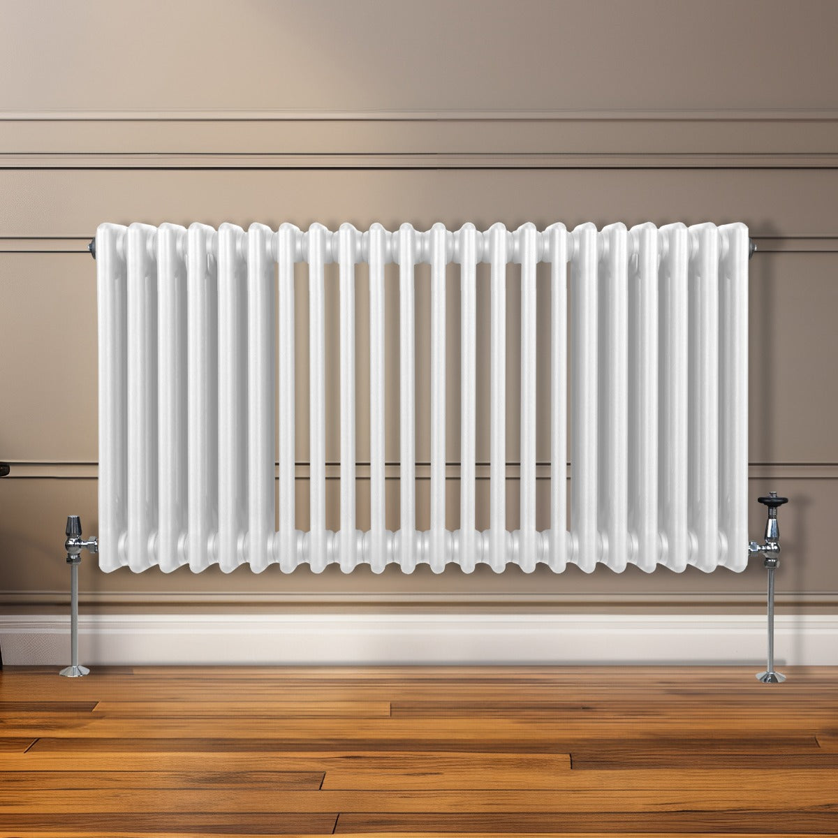 Traditionell 3-kolumns radiator - 600 x 1012 mm – Vit
