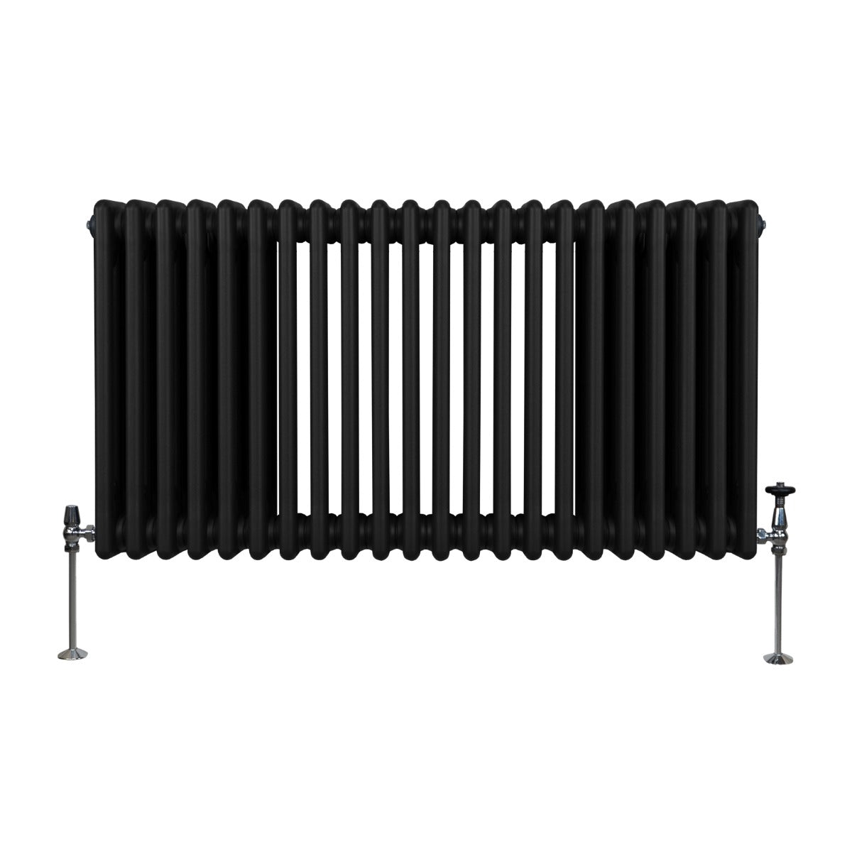 Traditionell 3-kolumns radiator - 600 x 1012 mm – Svart