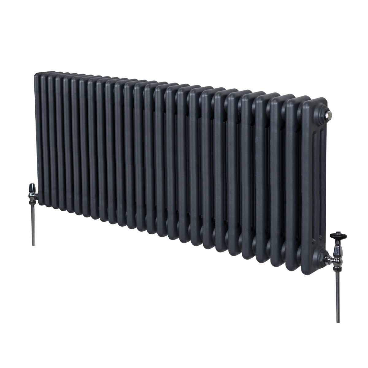 Traditionell 3-kolumns radiator - 600 x 1192 mm – Antracitgrå
