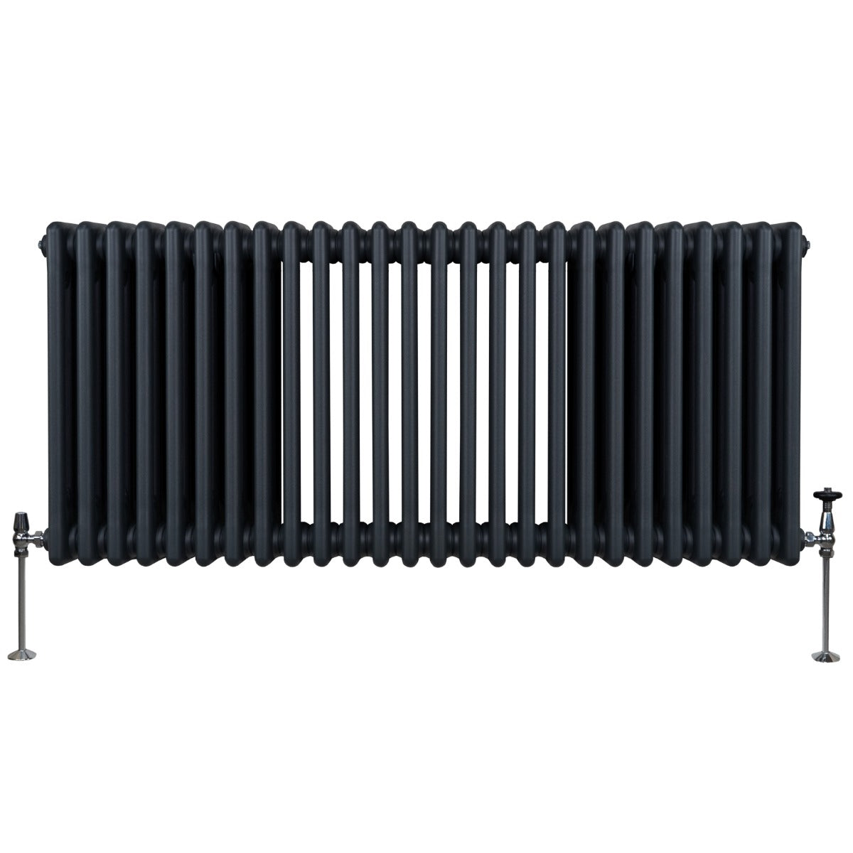 Traditionell 3-kolumns radiator - 600 x 1192 mm – Antracitgrå