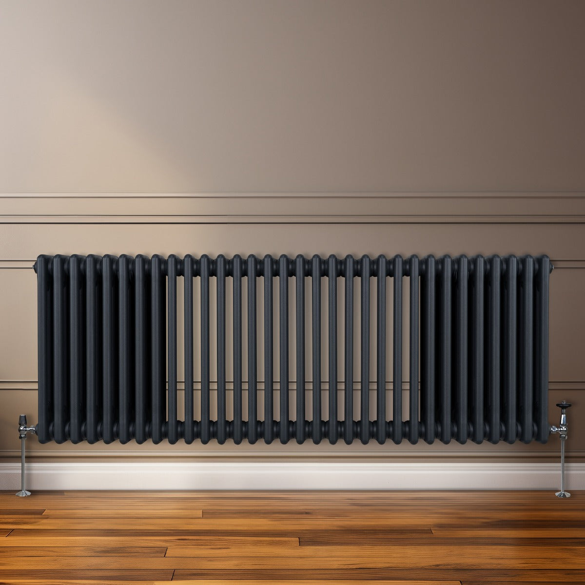 Traditionell 3-kolumns radiator - 600 x 1462 mm – Antracitgrå
