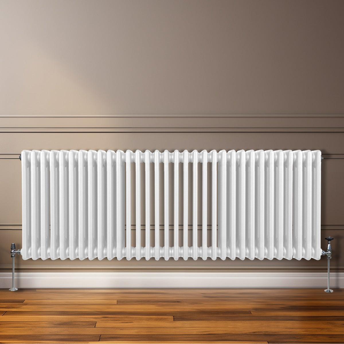 Traditionell 3-kolumns radiator - 600 x 1462 mm – Vit