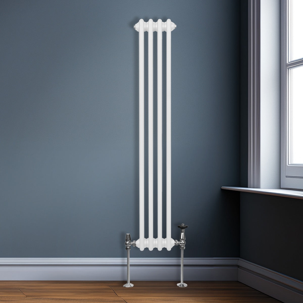 Traditionell 3-kolumns radiator - 1500 x 202 mm – Vitt