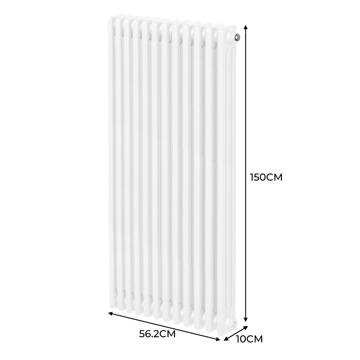 Traditionell 3-kolumns radiator - 1500 x 562 mm – Vit