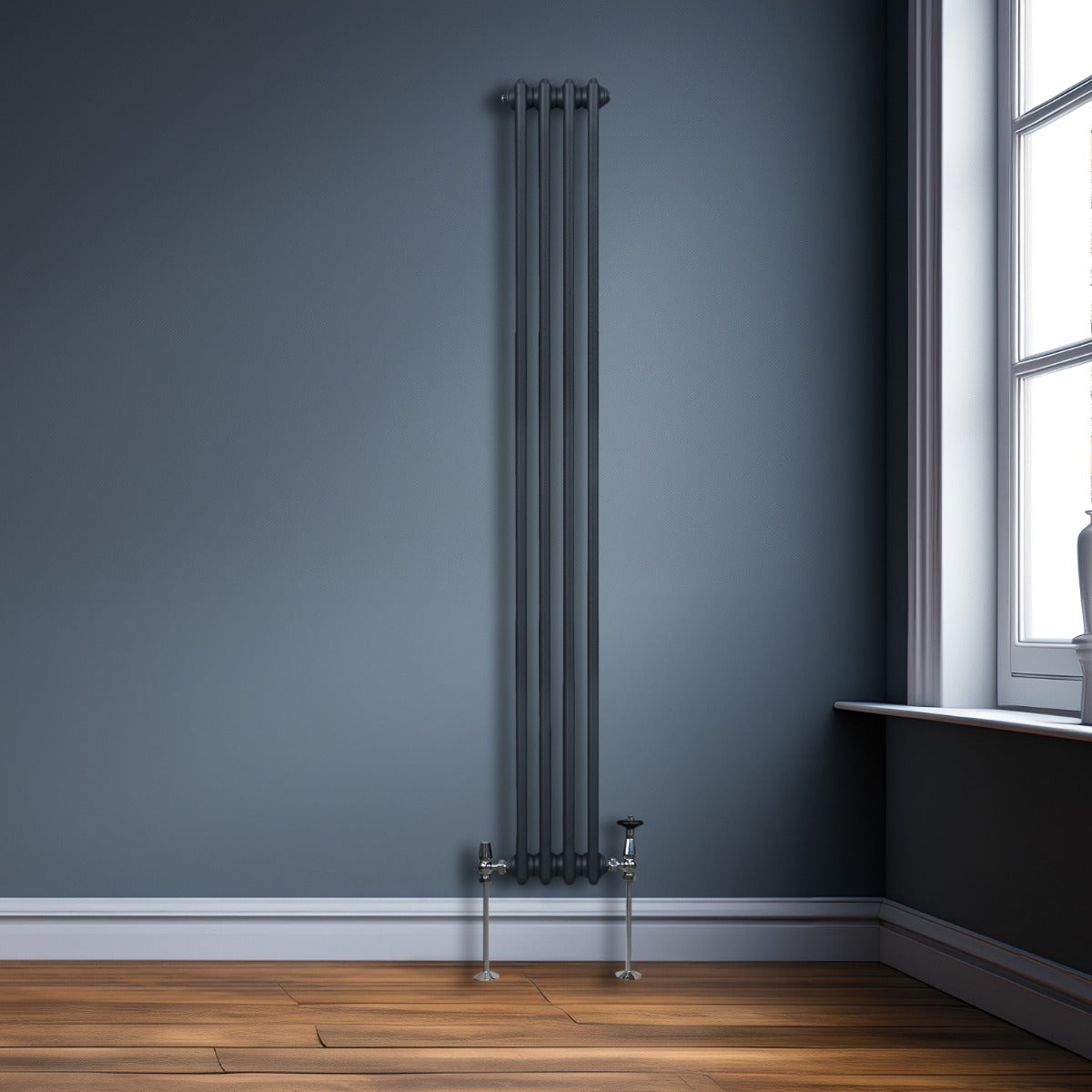 Traditionell 3-kolumns radiator - 1800 x 202 mm – Antracitgrå