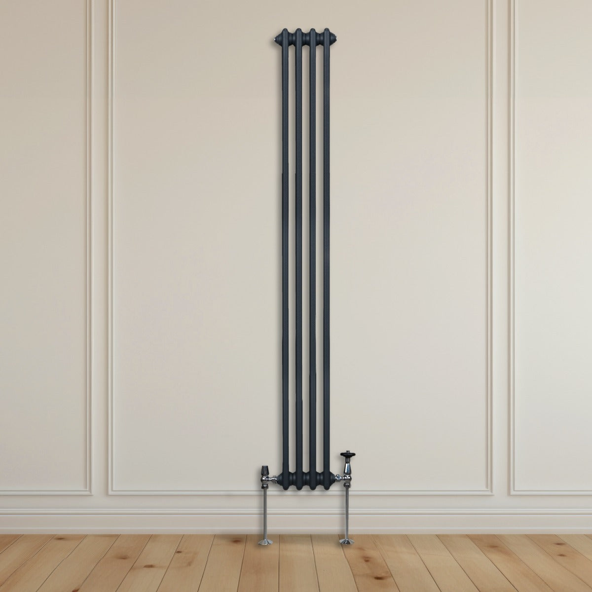 Traditionell 3-kolumns radiator - 1800 x 202 mm – Antracitgrå