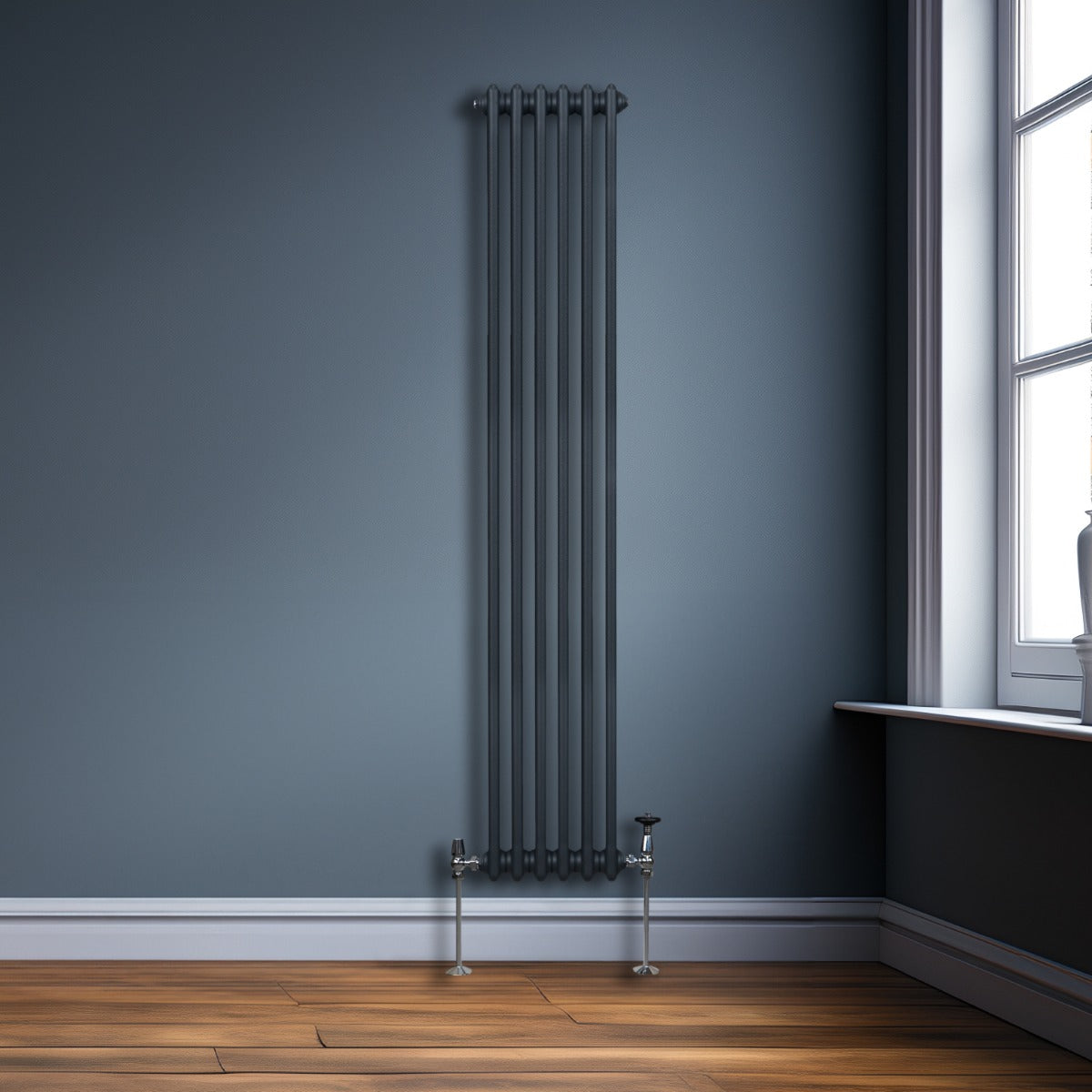 Traditionell 3-kolumns radiator - 1800 x 292 mm – Antracitgrå