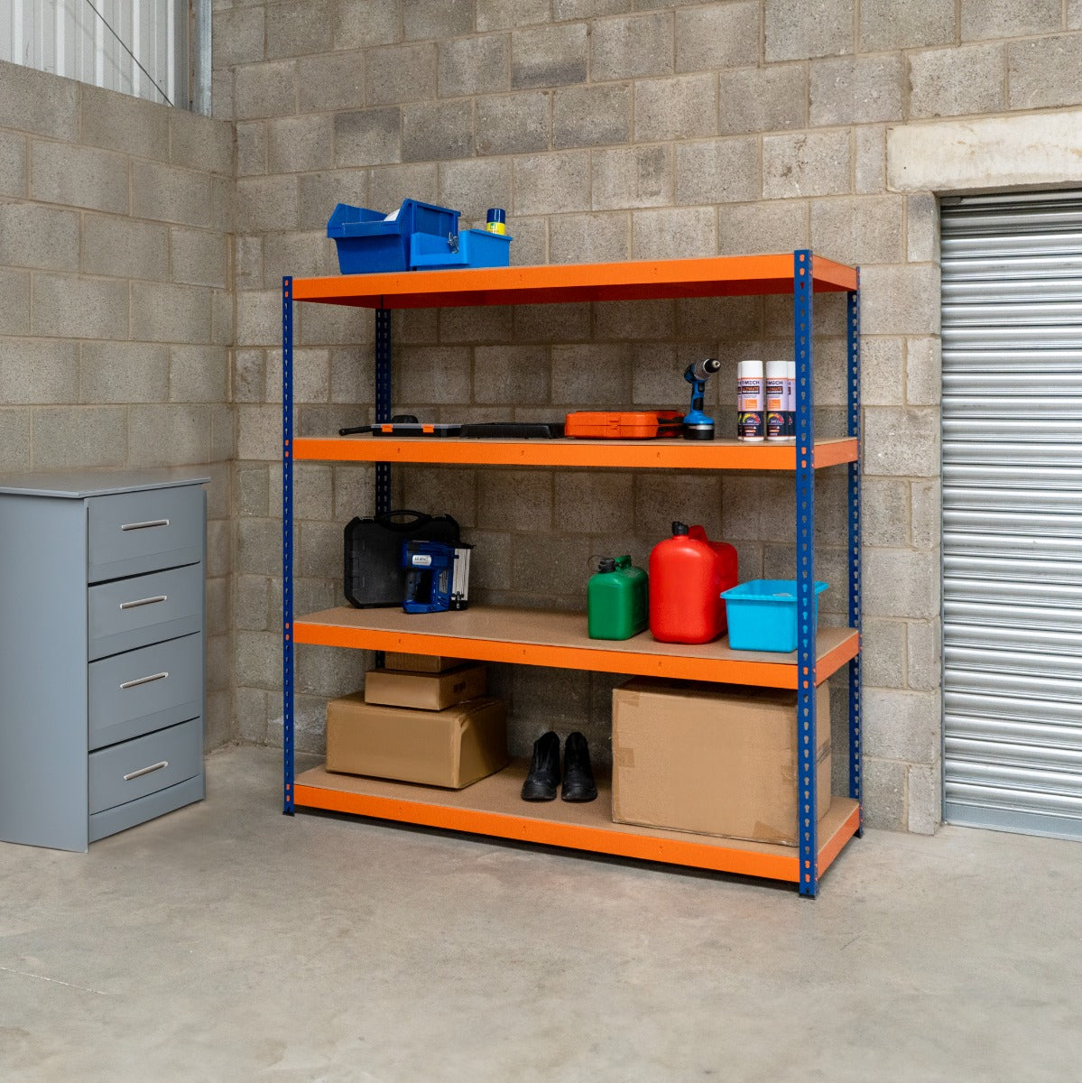 S-Rax Hyllsystem - 180cm x 180cm x 60cm – 4 Hyllplan
