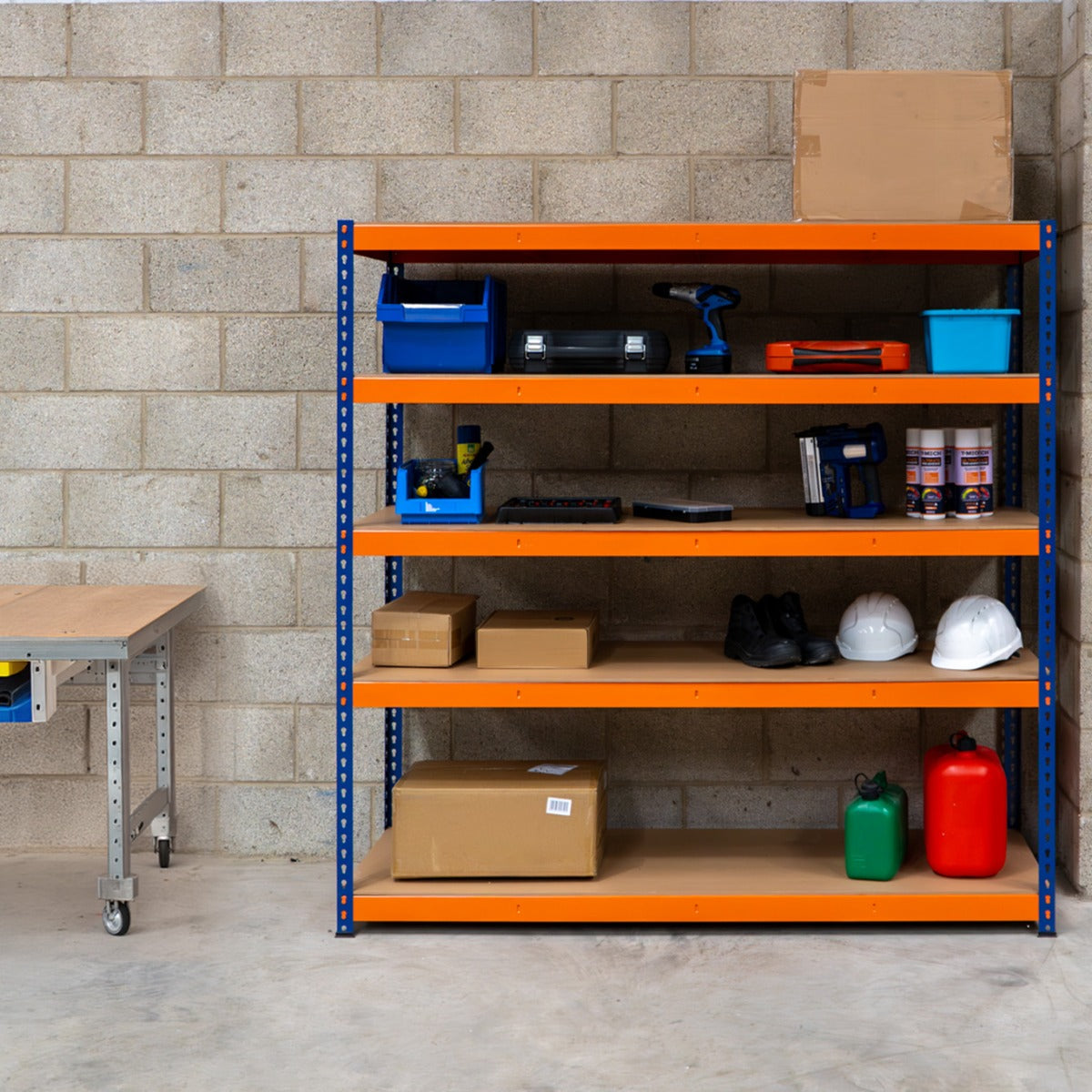 S-Rax Hyllsystem - 180cm x 180cm x 60cm – 5 Hyllplan