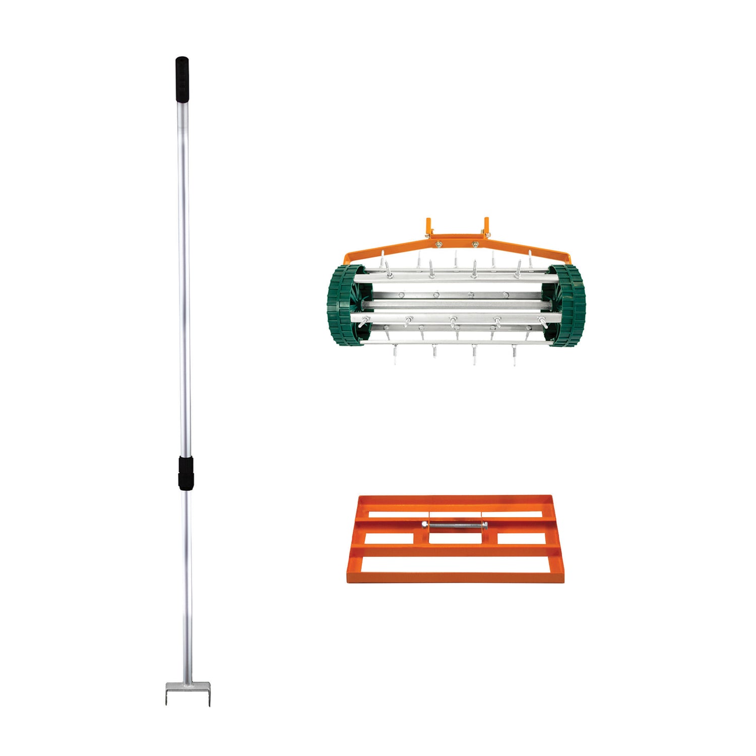 50 cm Gräsutjämnare och Gräsmatteluftare – Orange