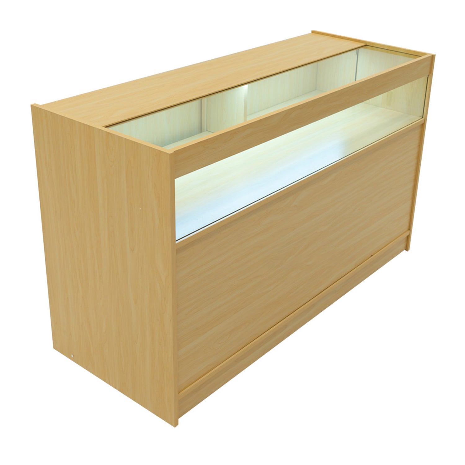 B1500 Butiksmodul med LED – Lönnfärgad finish
