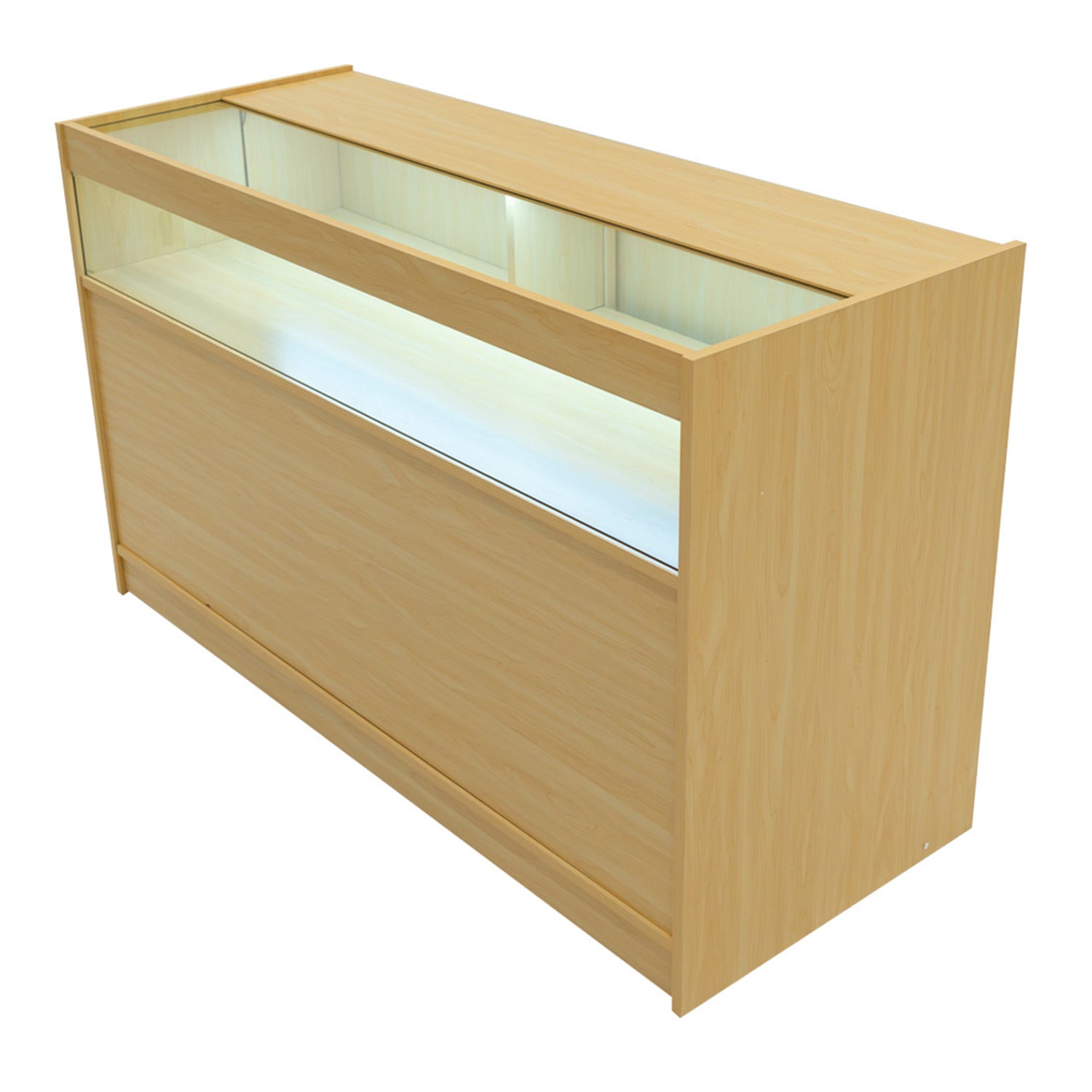 B1500 Butiksmodul med LED – Lönnfärgad finish
