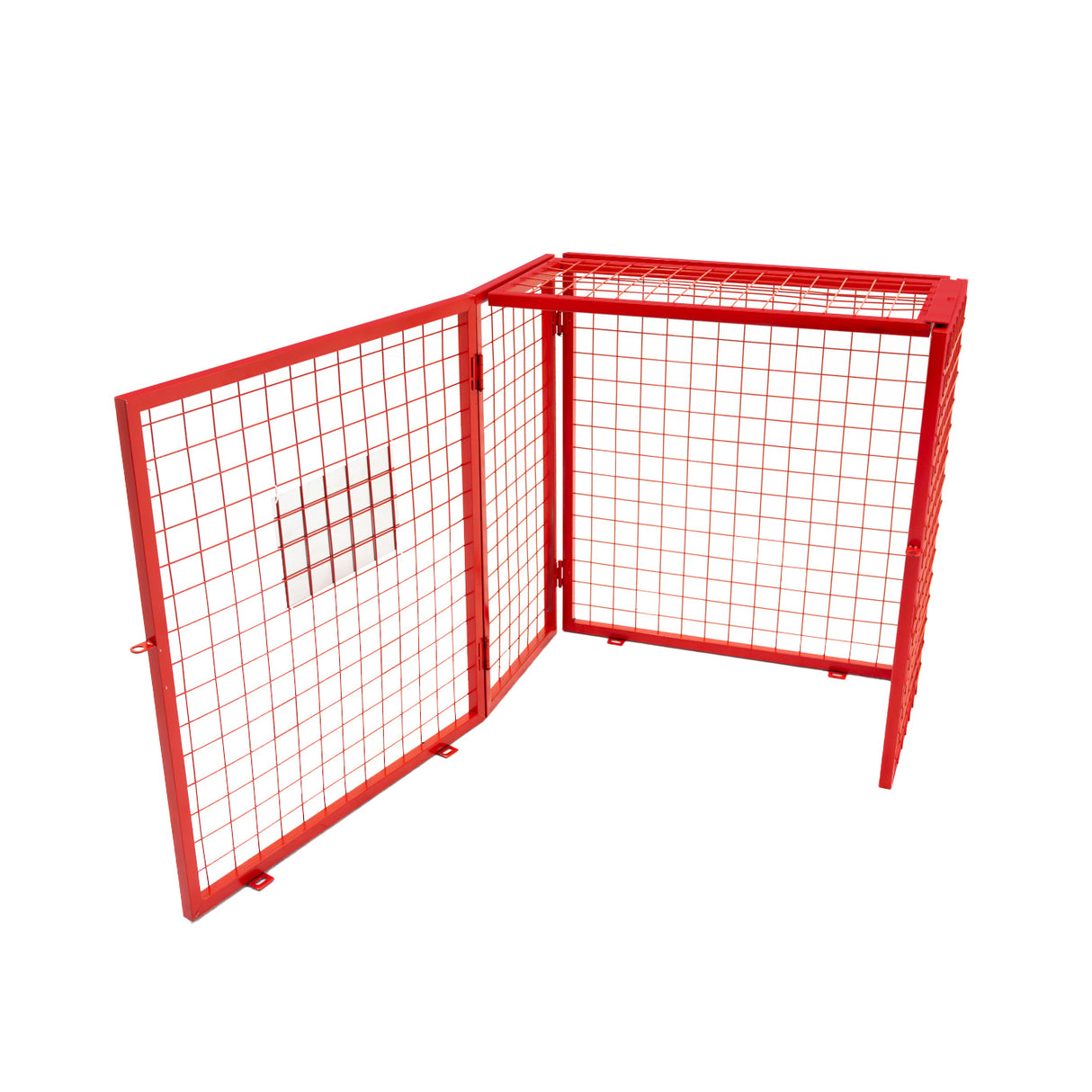 Hopfällbart gasflaskbur - 90 cm x 80 cm x 43 cm - Röd