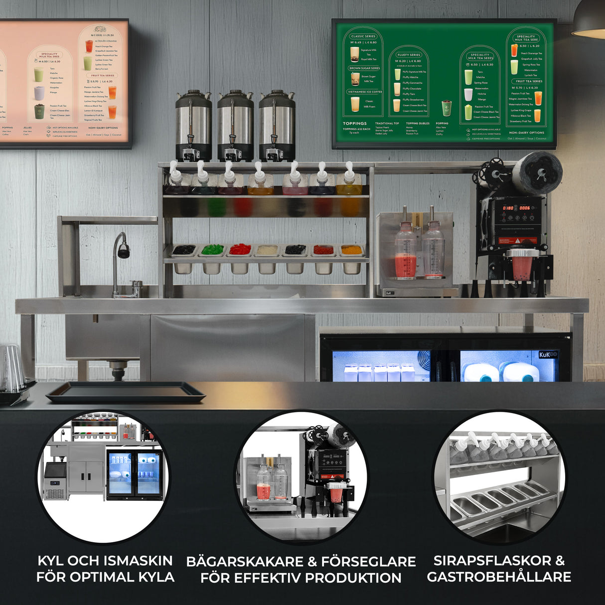 Boba Bubble Tea Arbetsstation Komplett Paket