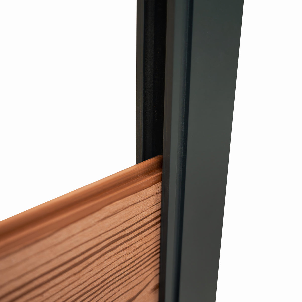 WPC och aluminium utomhusgrind | Brun