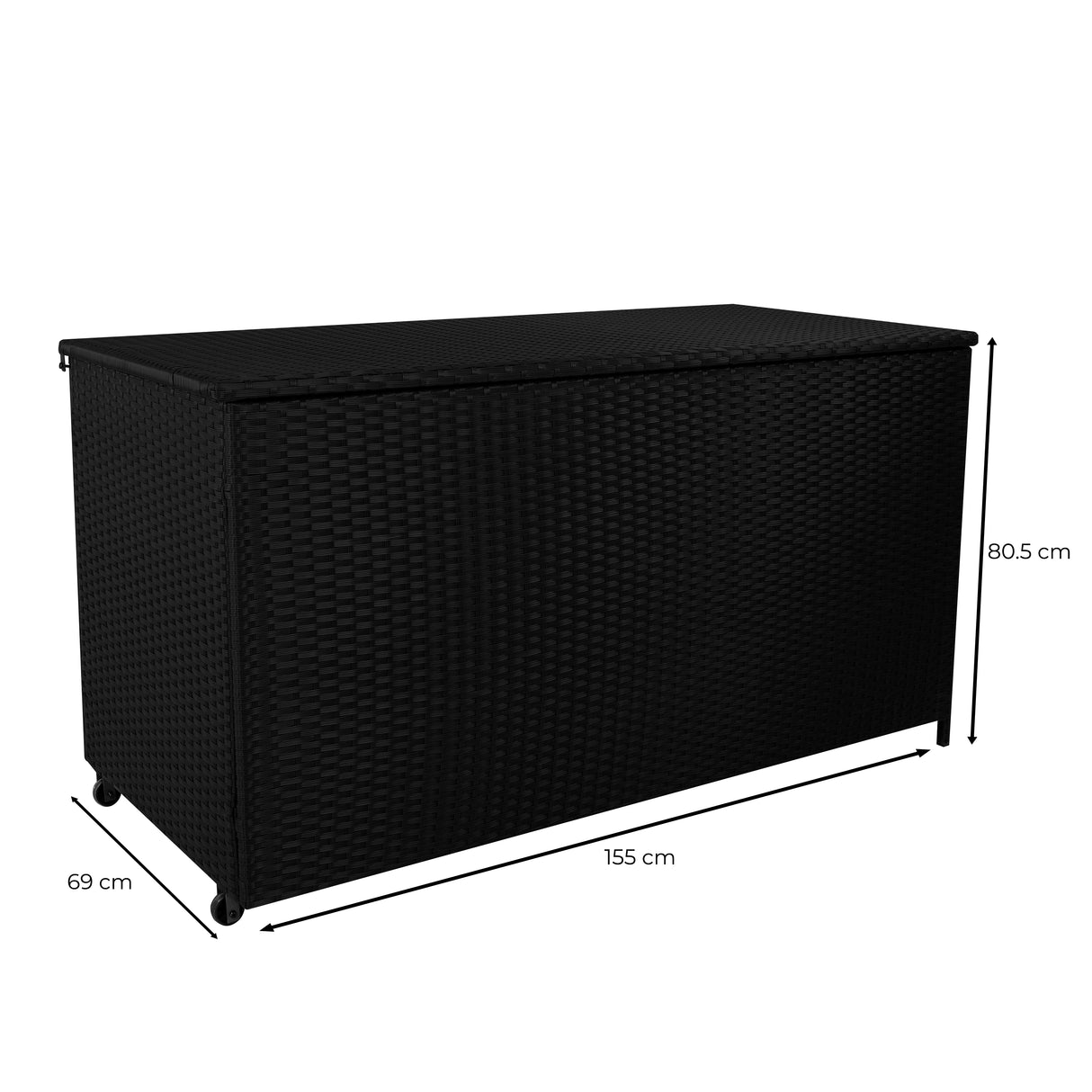 Dynbox i Rotting 700 l – Svart