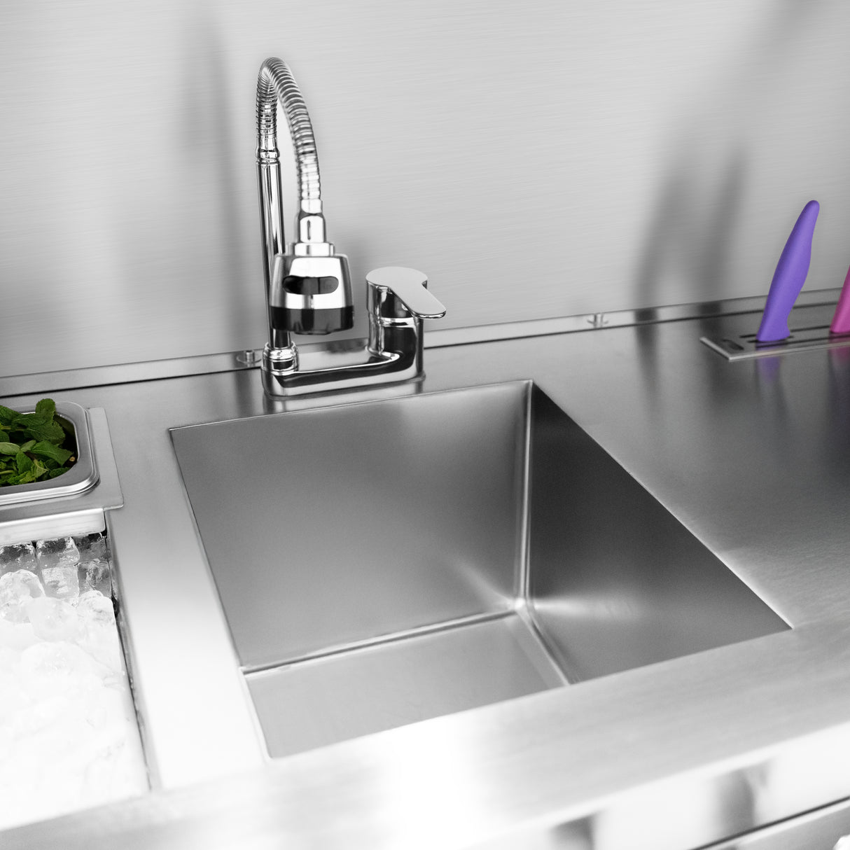 Mobil Cocktailstation med Isvagn - 100 cm